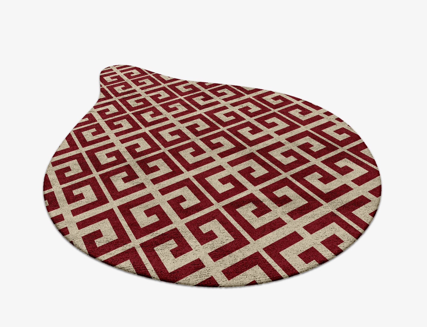 Angus Geometric Drop Hand Tufted Bamboo Silk Custom Rug by Rug Artisan