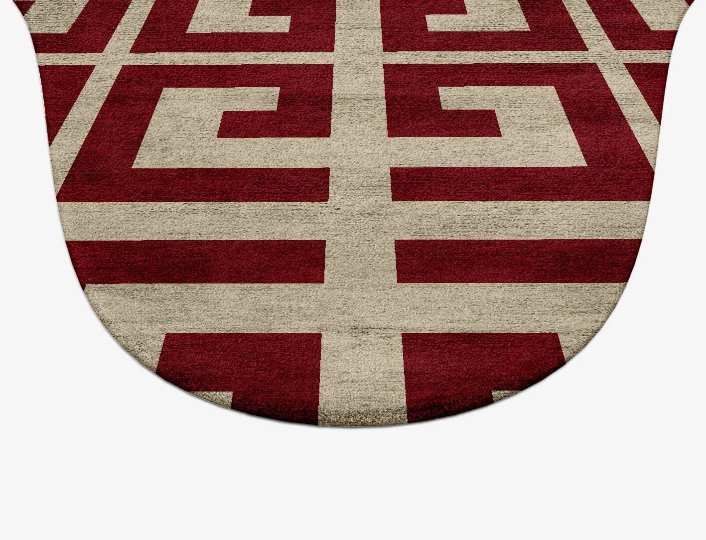 Angus Geometric Drop Hand Tufted Bamboo Silk Custom Rug by Rug Artisan
