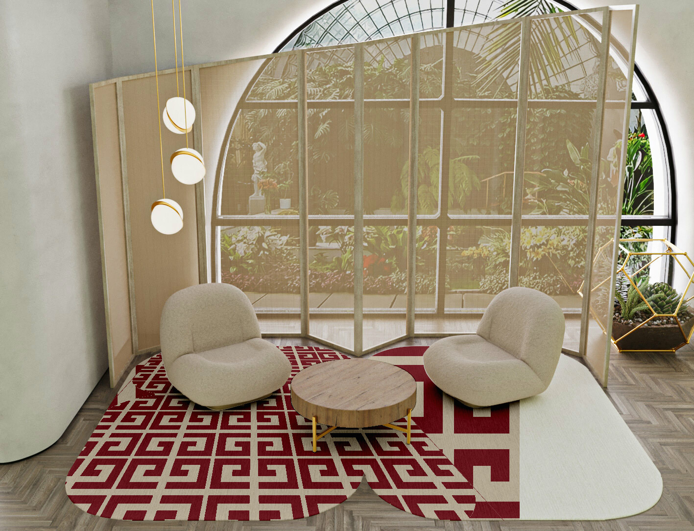 Angus Geometric Eight Hand Tufted Pure Wool Custom Rug by Rug Artisan