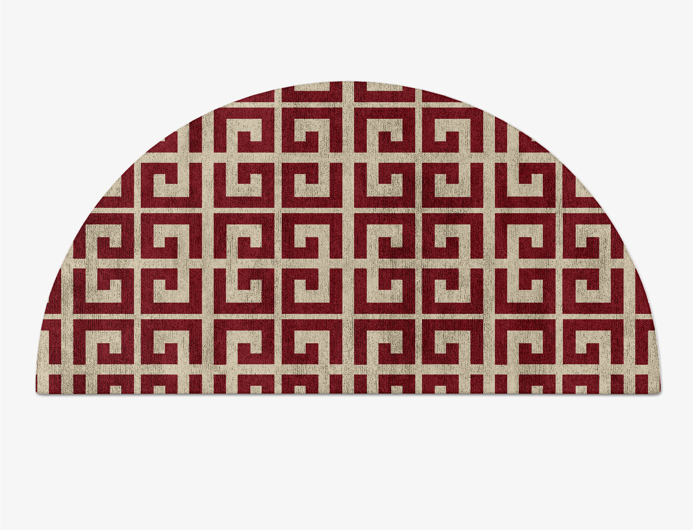 Angus Geometric Halfmoon Hand Tufted Bamboo Silk Custom Rug by Rug Artisan