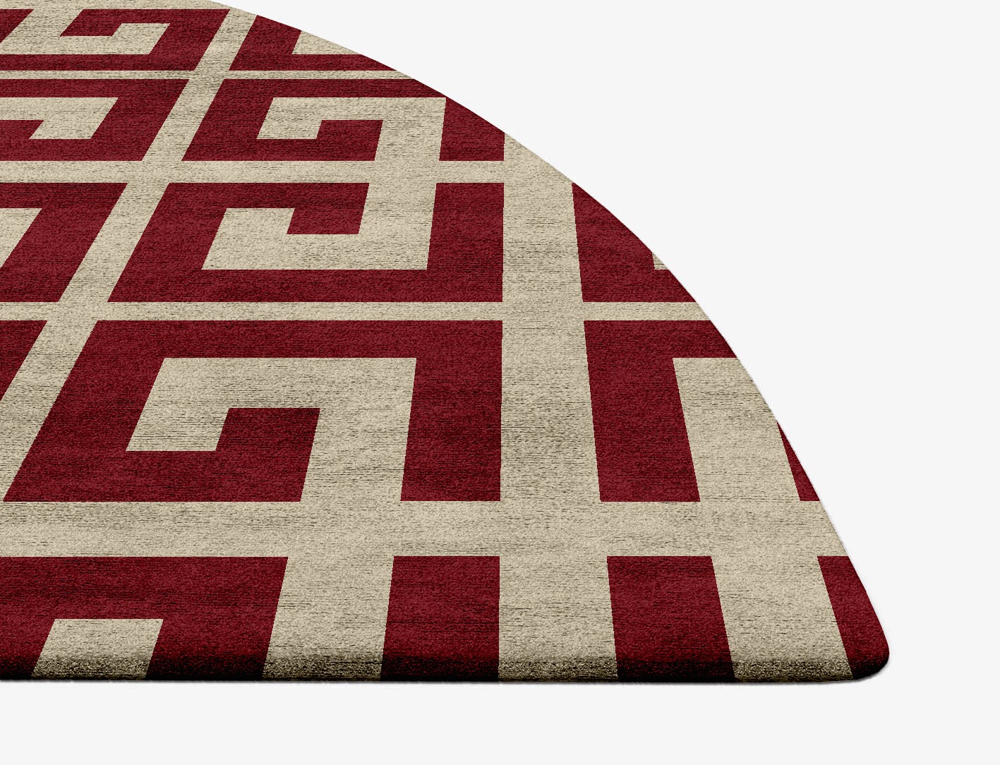 Angus Geometric Halfmoon Hand Tufted Bamboo Silk Custom Rug by Rug Artisan