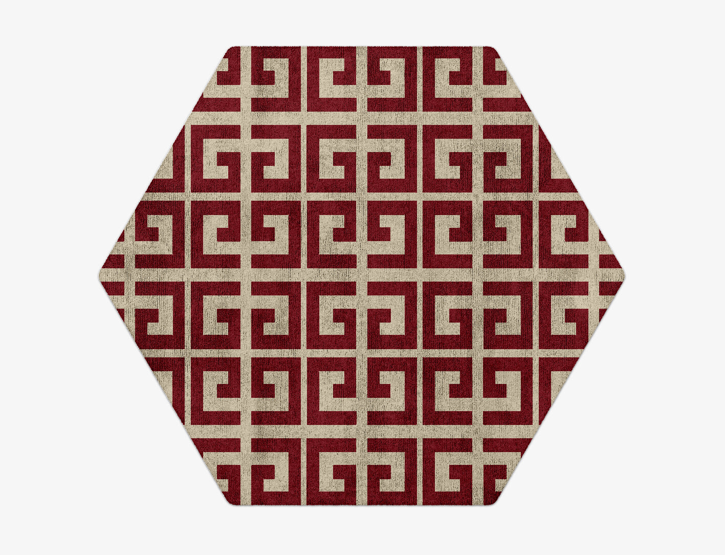 Angus Geometric Hexagon Hand Tufted Bamboo Silk Custom Rug by Rug Artisan
