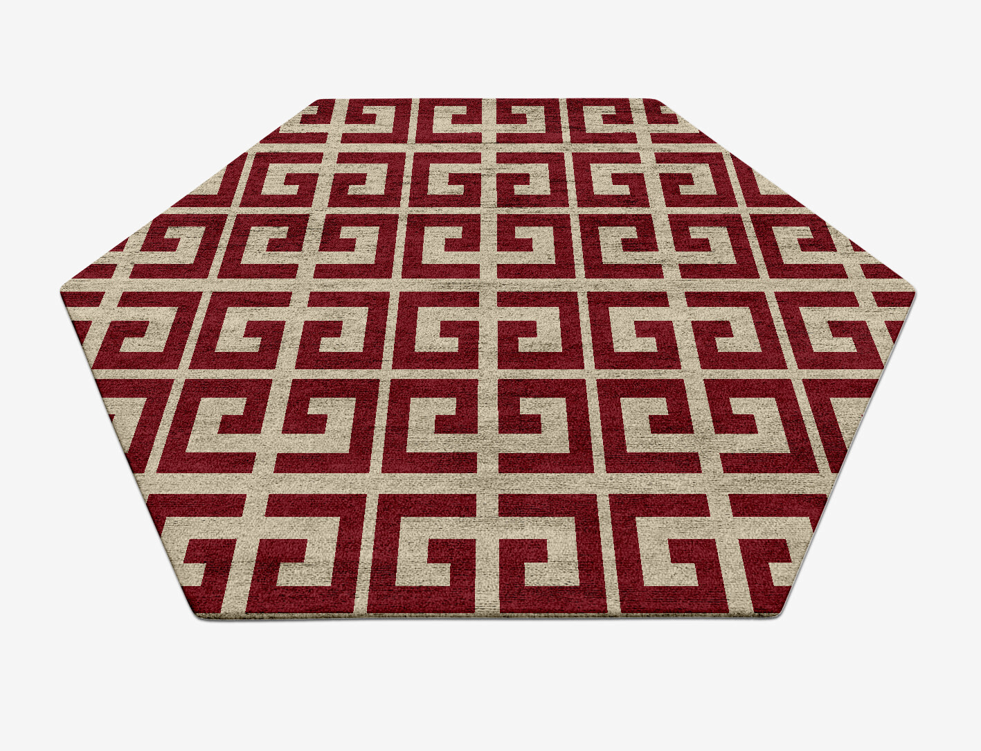 Angus Geometric Hexagon Hand Tufted Bamboo Silk Custom Rug by Rug Artisan