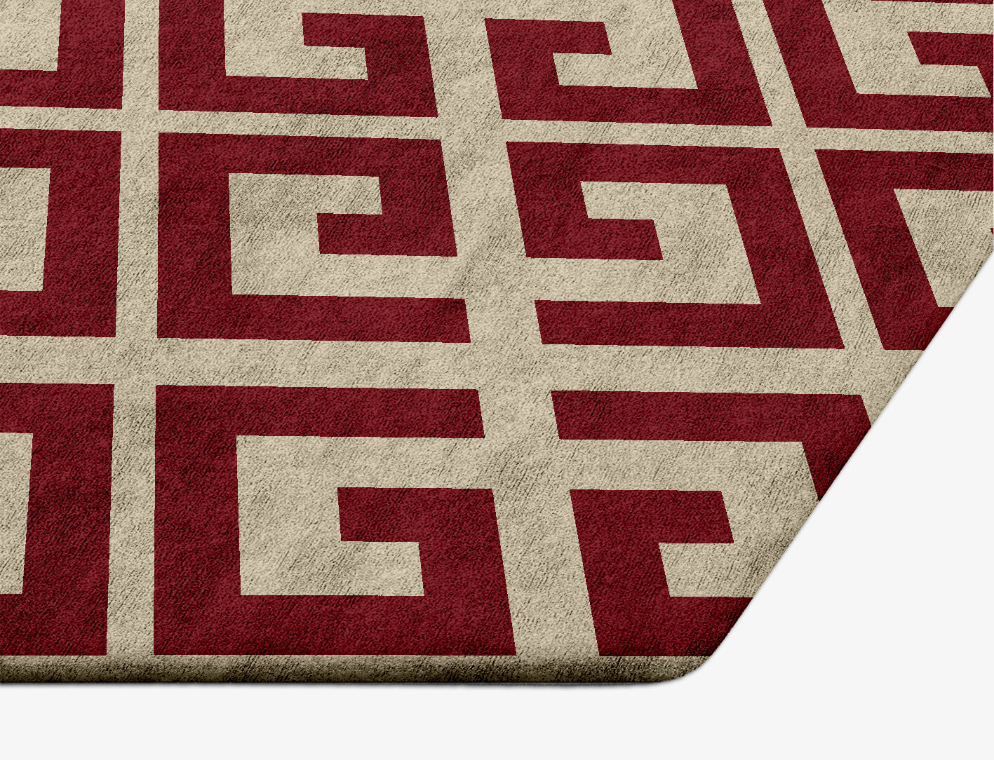 Angus Geometric Hexagon Hand Tufted Bamboo Silk Custom Rug by Rug Artisan