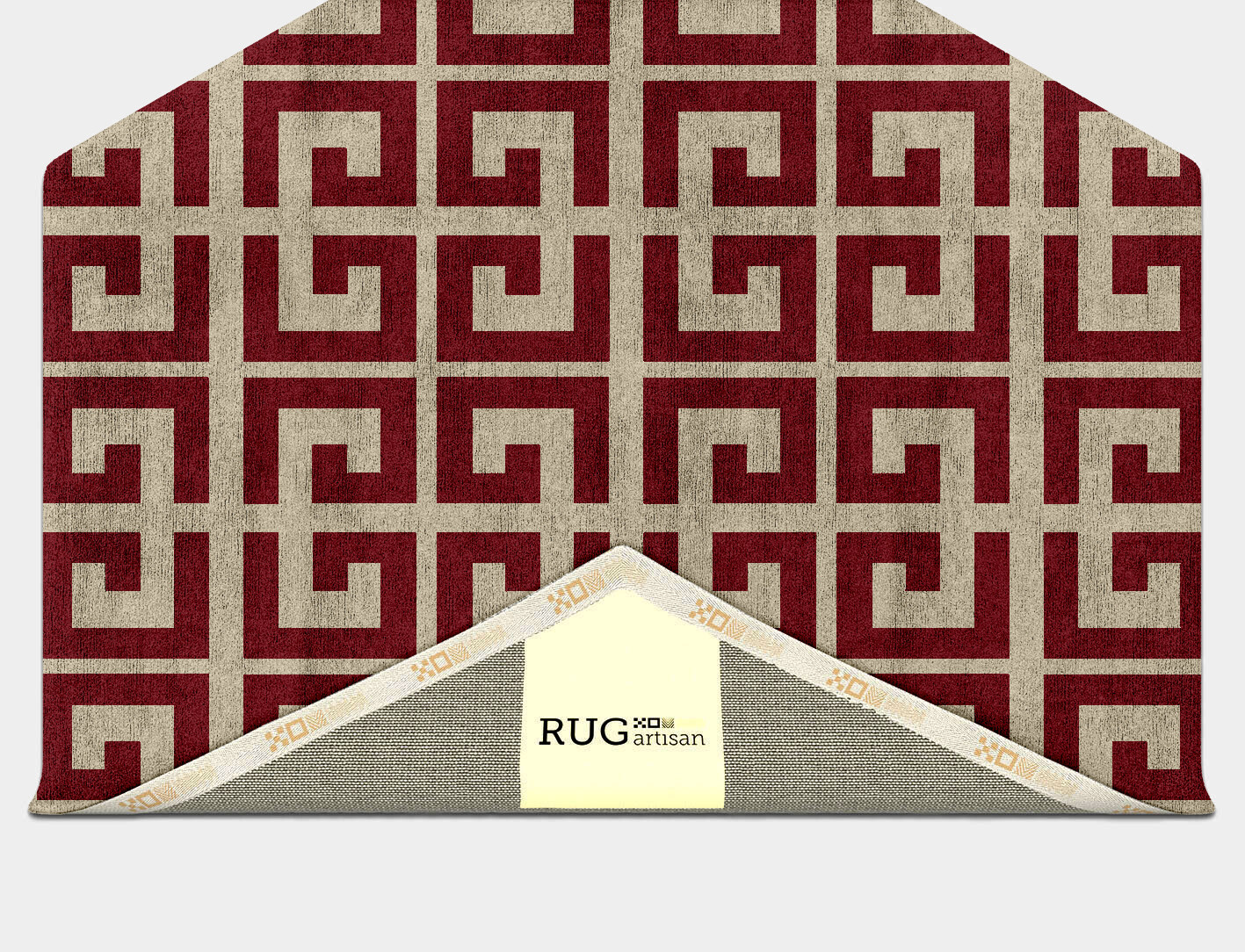 Angus Geometric Hexagon Hand Tufted Bamboo Silk Custom Rug by Rug Artisan