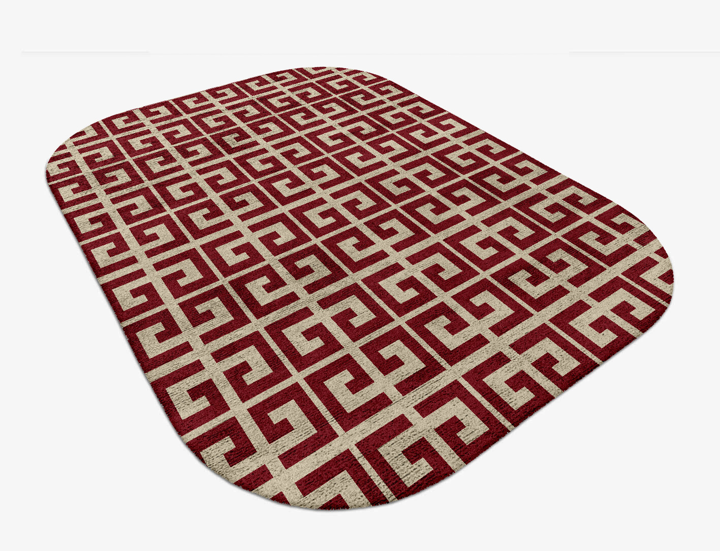 Angus Geometric Oblong Hand Tufted Bamboo Silk Custom Rug by Rug Artisan