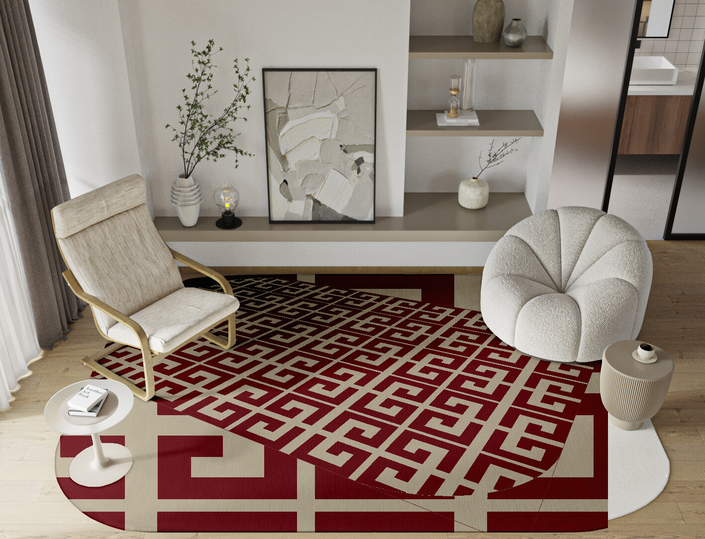 Angus Geometric Oblong Hand Tufted Pure Wool Custom Rug by Rug Artisan