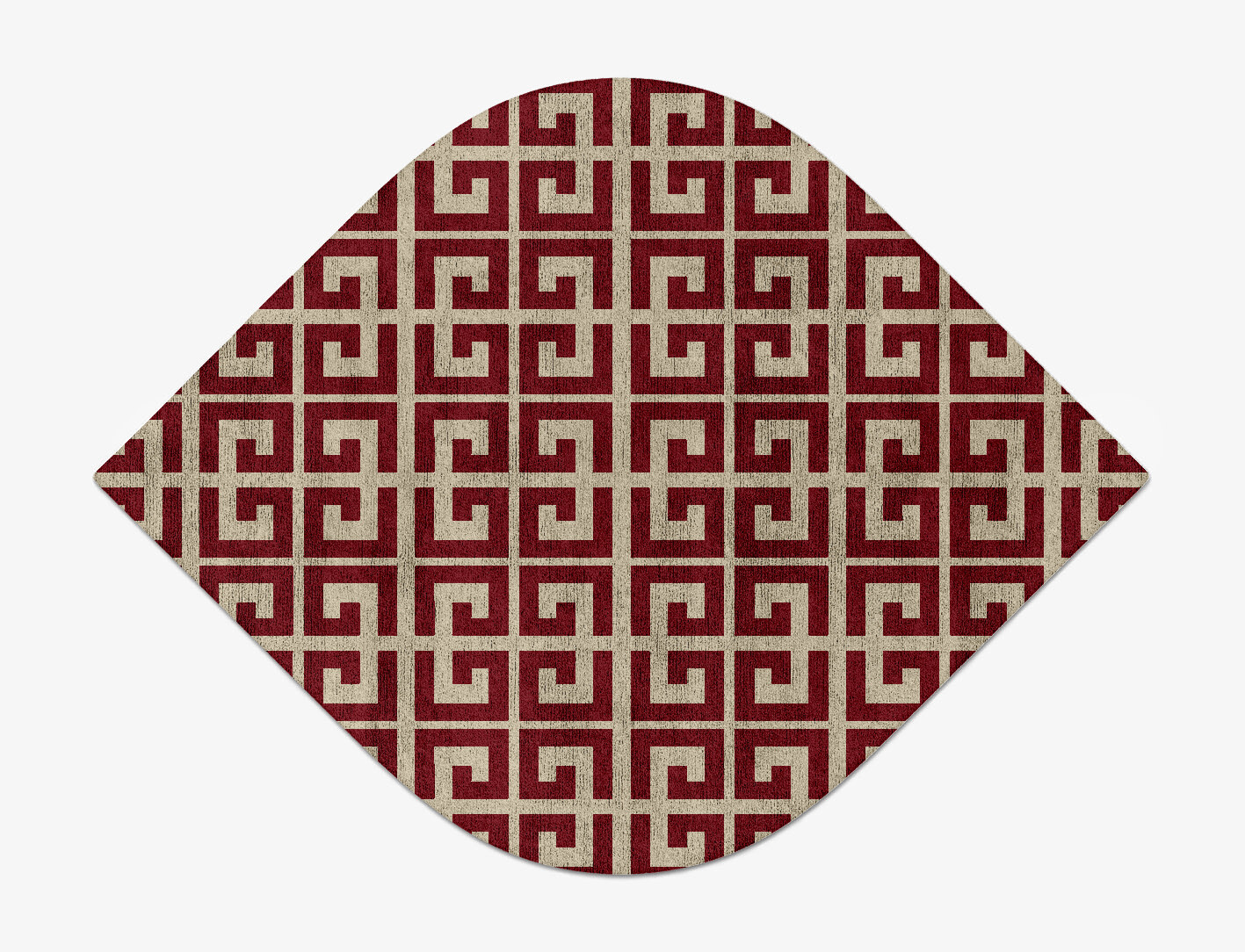 Angus Geometric Ogee Hand Tufted Bamboo Silk Custom Rug by Rug Artisan