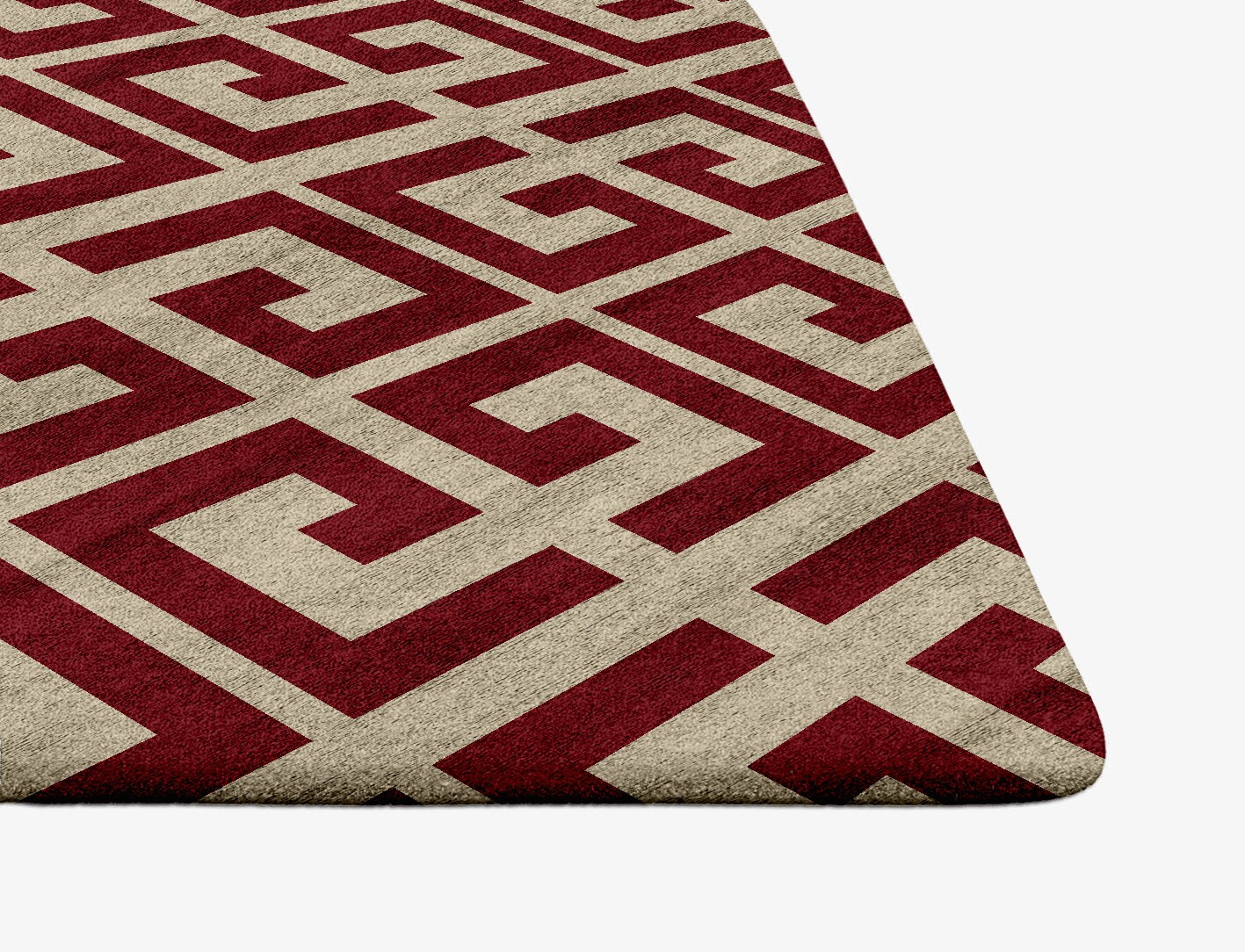Angus Geometric Ogee Hand Tufted Bamboo Silk Custom Rug by Rug Artisan