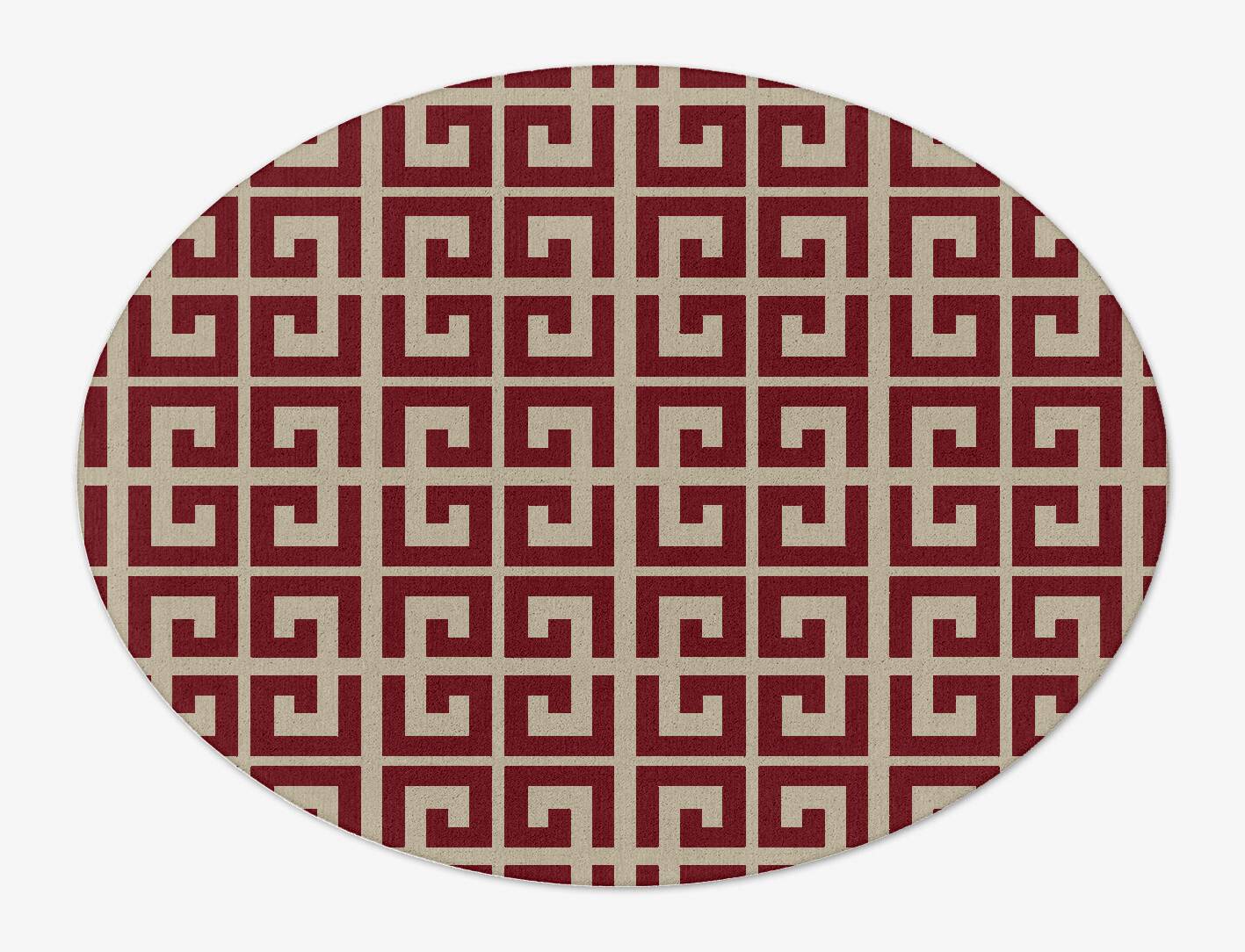 Angus Modern Geometrics Oval Hand Tufted Pure Wool Custom Rug by Rug Artisan