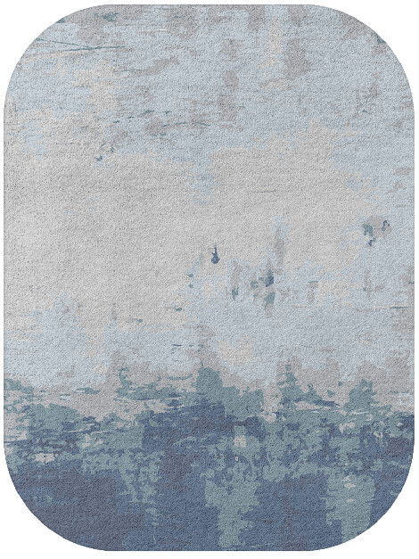 Anomaly Cerulean Oblong Hand Tufted Pure Wool Custom Rug by Rug Artisan
