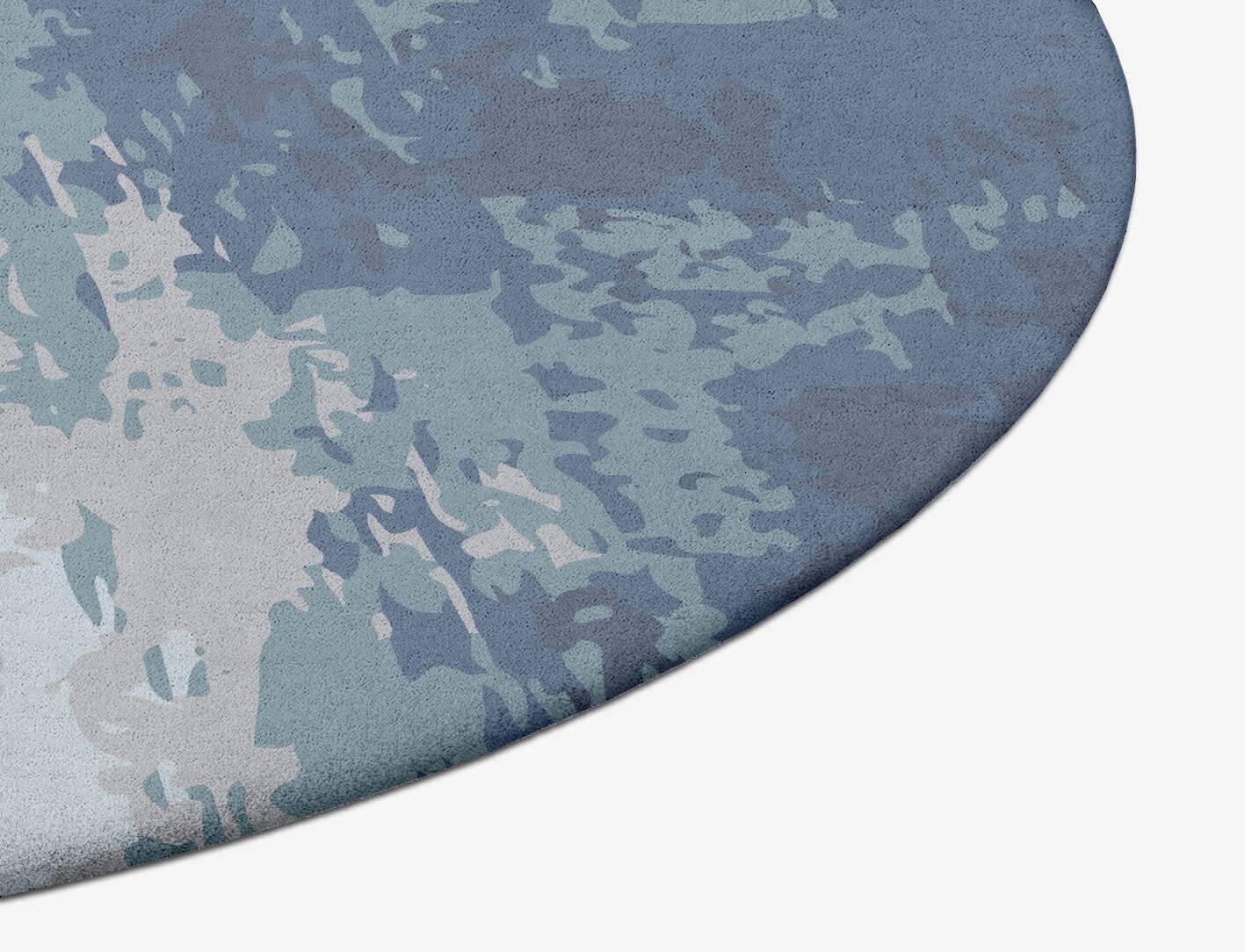 Anomaly Cerulean Oval Hand Tufted Pure Wool Custom Rug by Rug Artisan