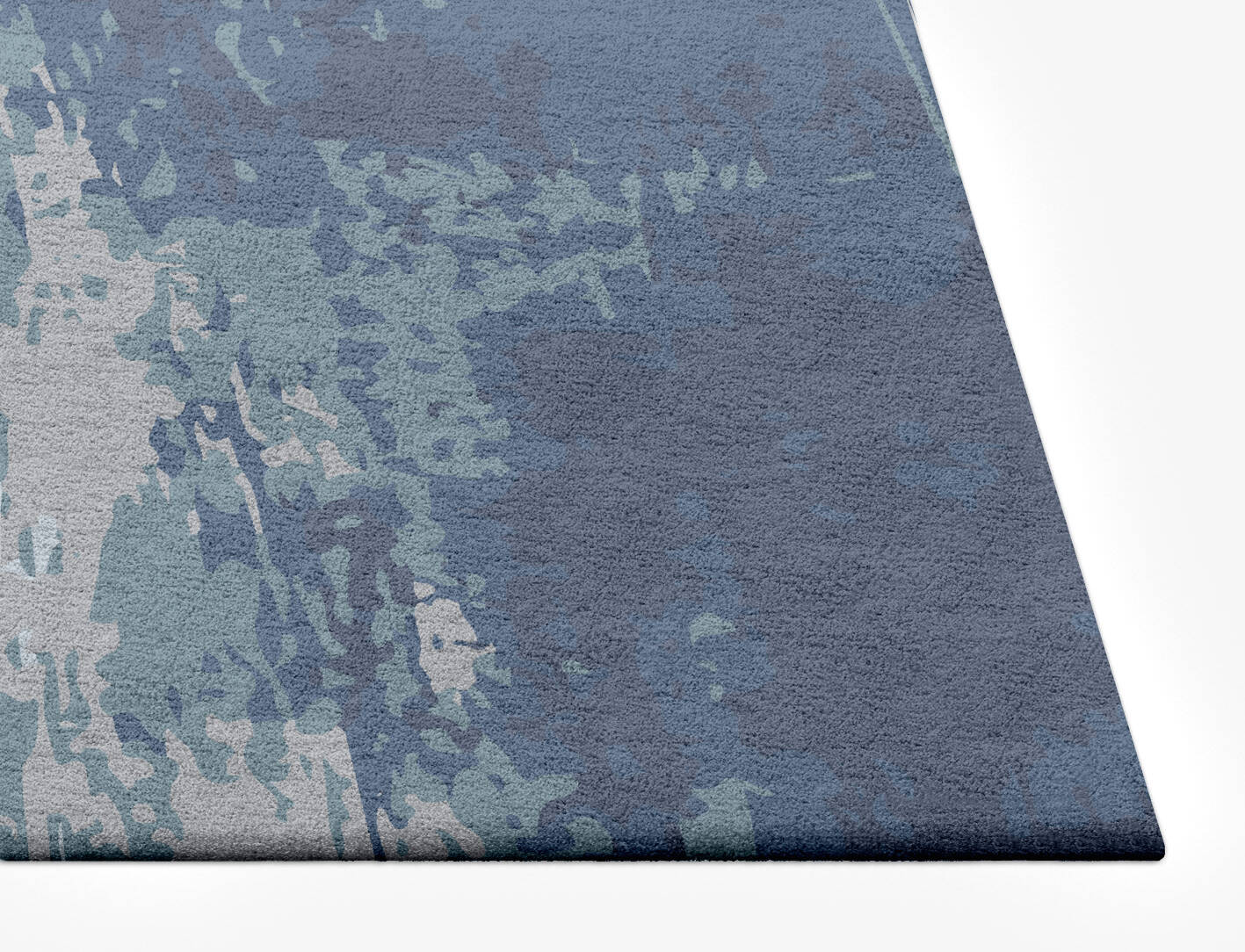 Anomaly Cerulean Rectangle Hand Tufted Pure Wool Custom Rug by Rug Artisan