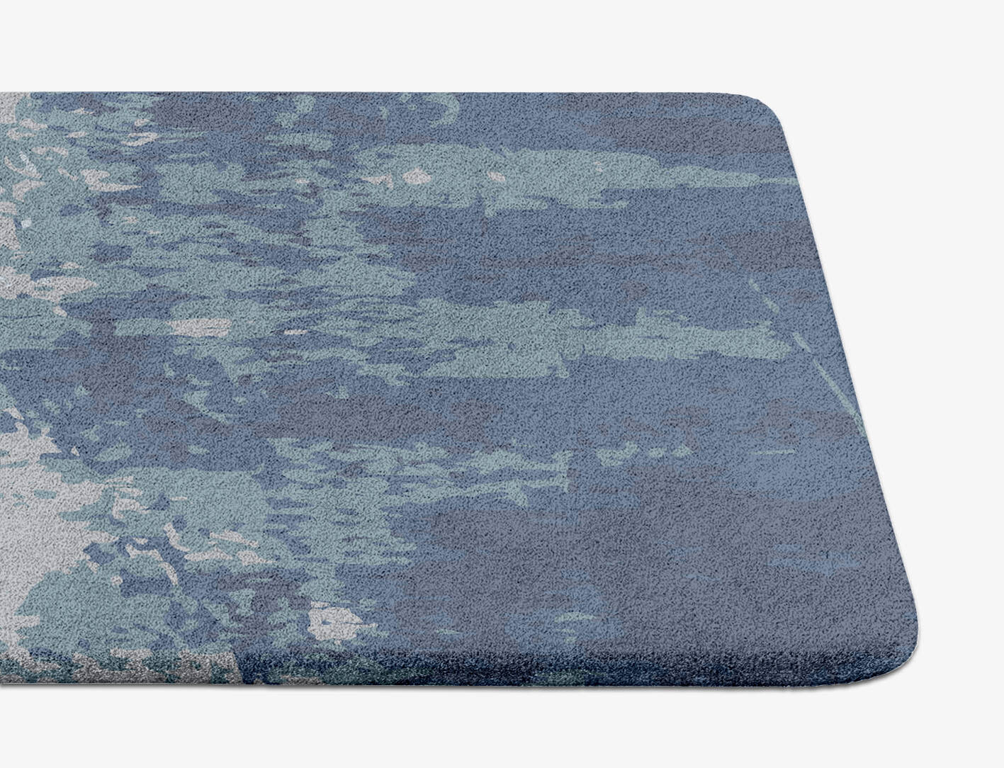 Anomaly Cerulean Runner Hand Tufted Pure Wool Custom Rug by Rug Artisan