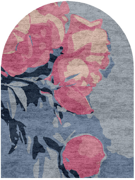 Anthea Floral Arch Hand Knotted Bamboo Silk Custom Rug by Rug Artisan