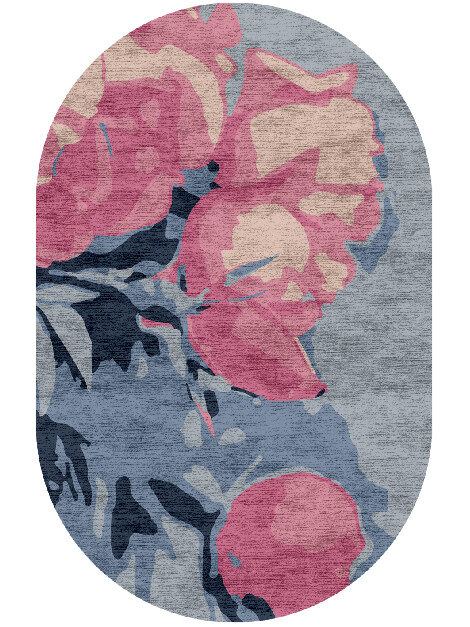 Anthea Floral Capsule Hand Knotted Bamboo Silk Custom Rug by Rug Artisan
