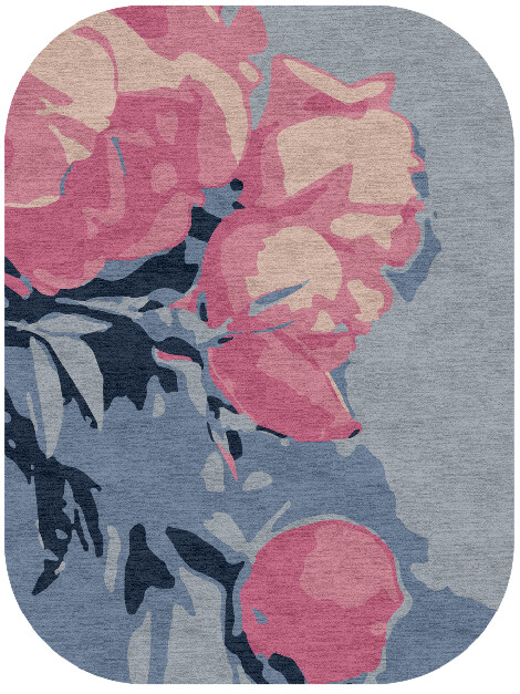 Anthea Floral Oblong Hand Knotted Tibetan Wool Custom Rug by Rug Artisan