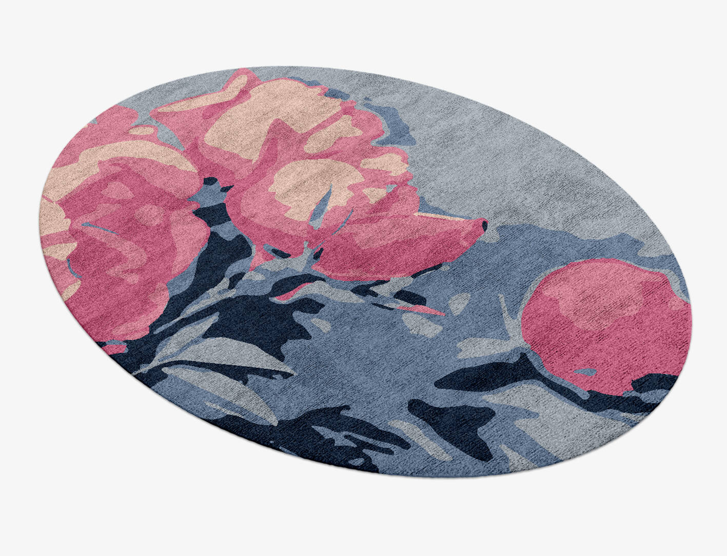 Anthea Floral Oval Hand Knotted Bamboo Silk Custom Rug by Rug Artisan