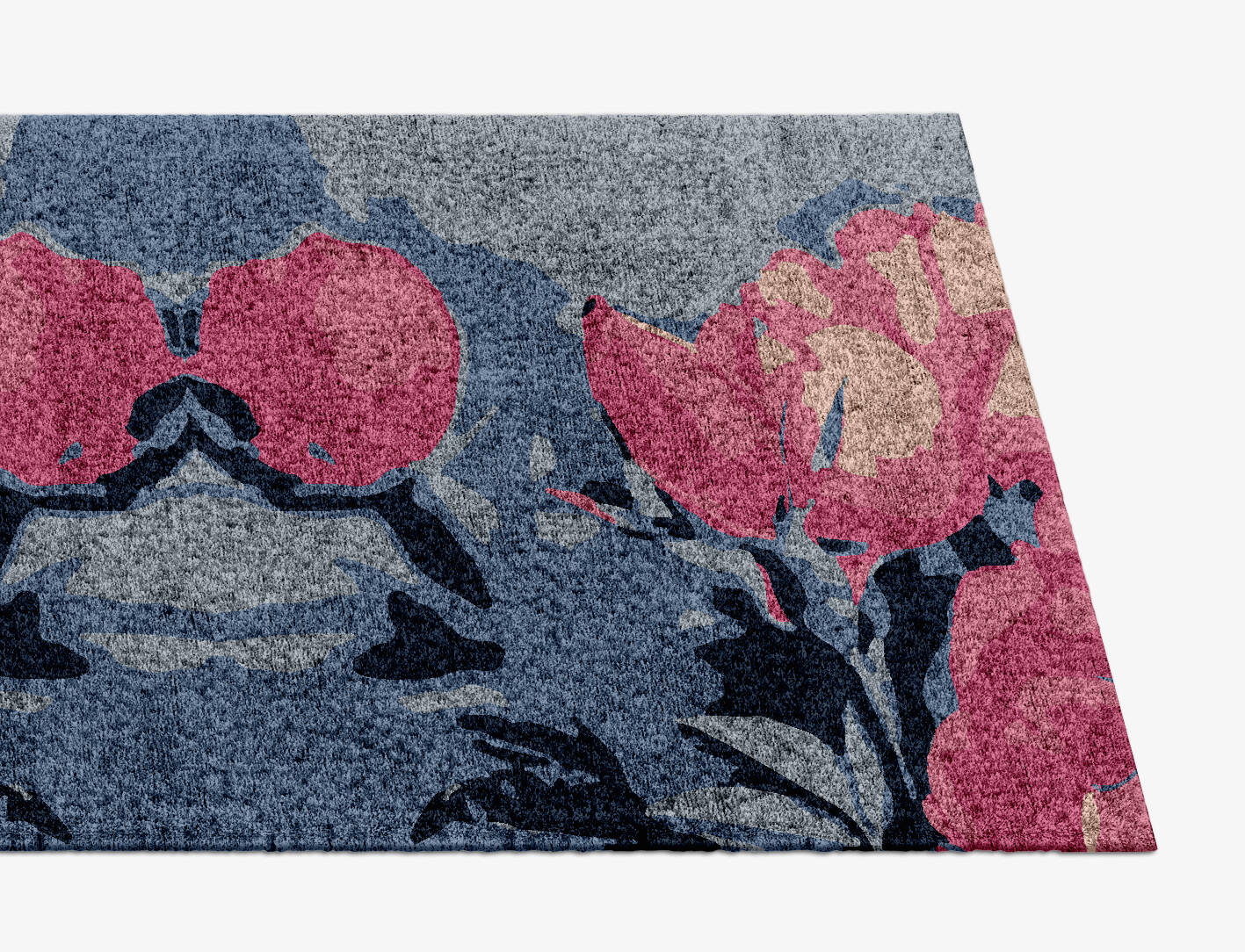 Anthea Floral Runner Hand Knotted Bamboo Silk Custom Rug by Rug Artisan