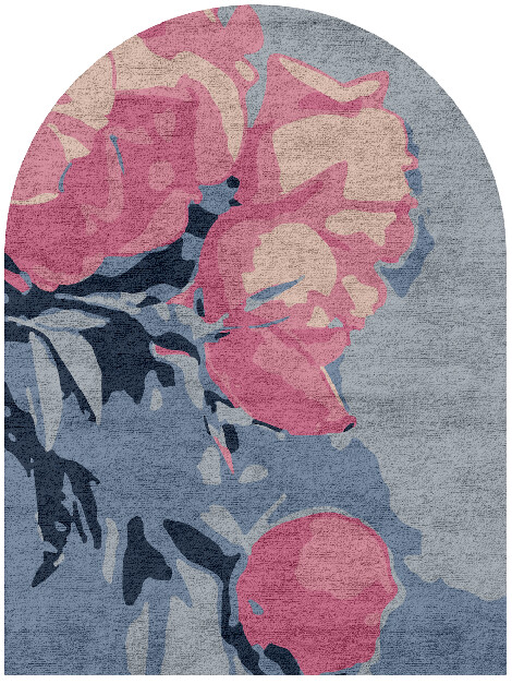 Anthea Floral Arch Hand Tufted Bamboo Silk Custom Rug by Rug Artisan