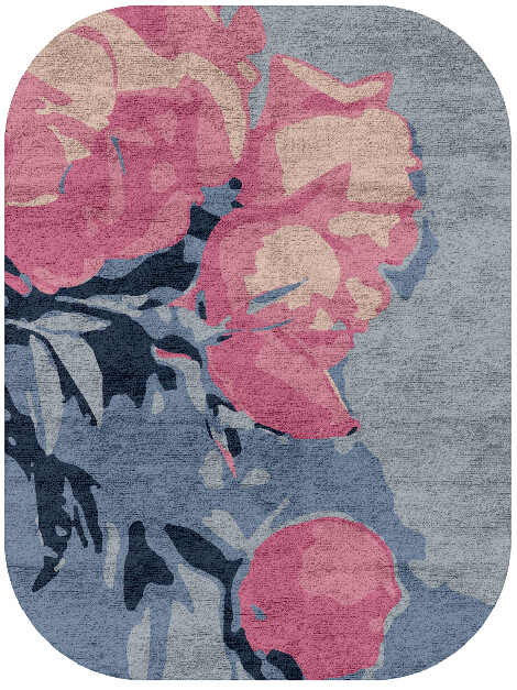 Anthea Floral Oblong Hand Tufted Bamboo Silk Custom Rug by Rug Artisan