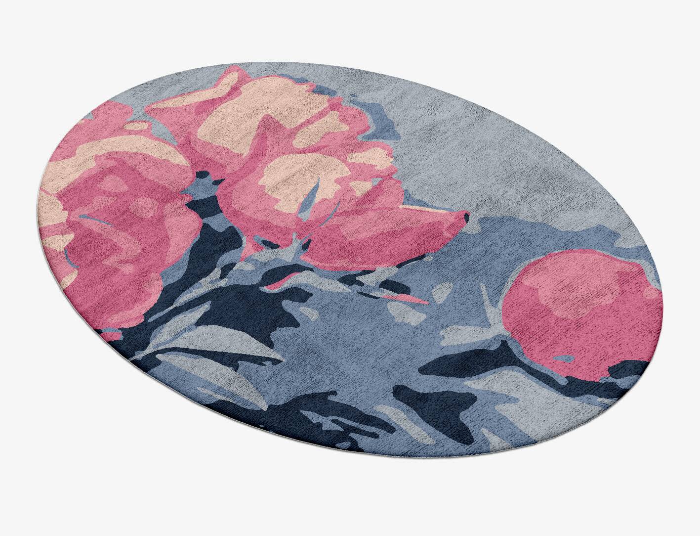 Anthea Floral Oval Hand Tufted Bamboo Silk Custom Rug by Rug Artisan