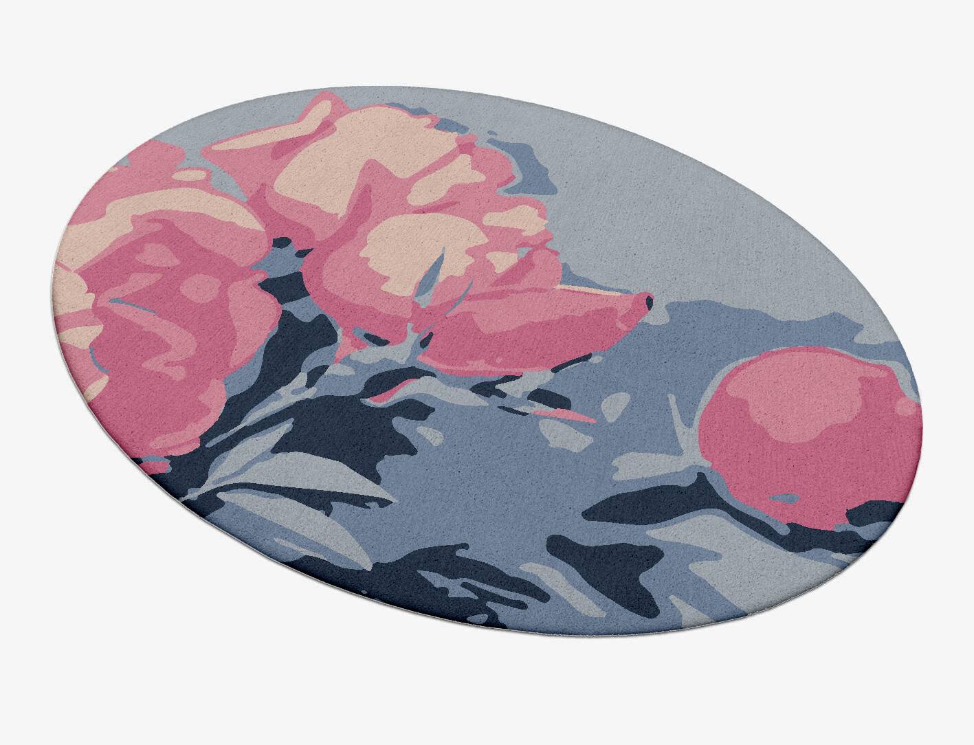 Anthea Floral Oval Hand Tufted Pure Wool Custom Rug by Rug Artisan
