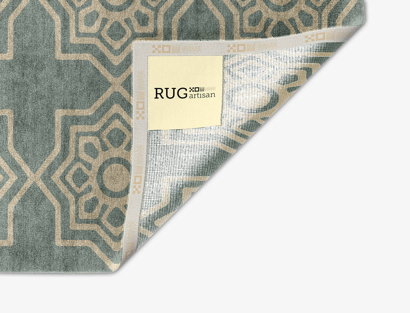 Anthos Blue Royal Arch Hand Knotted Bamboo Silk Custom Rug by Rug Artisan