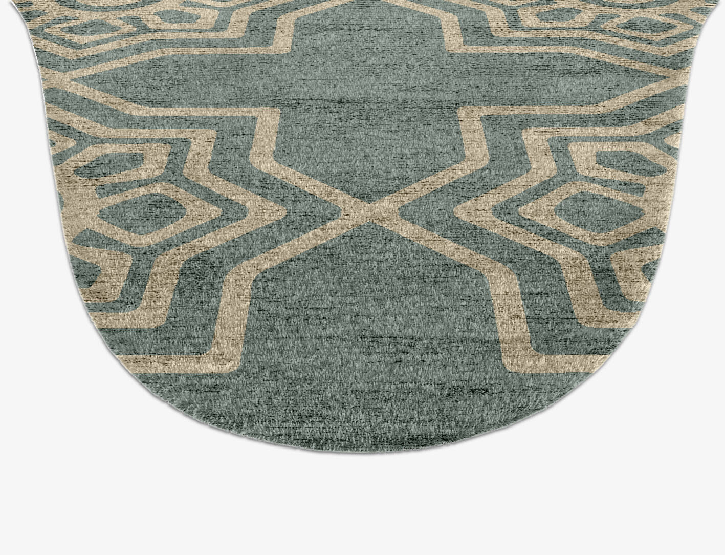 Anthos Blue Royal Drop Hand Knotted Bamboo Silk Custom Rug by Rug Artisan