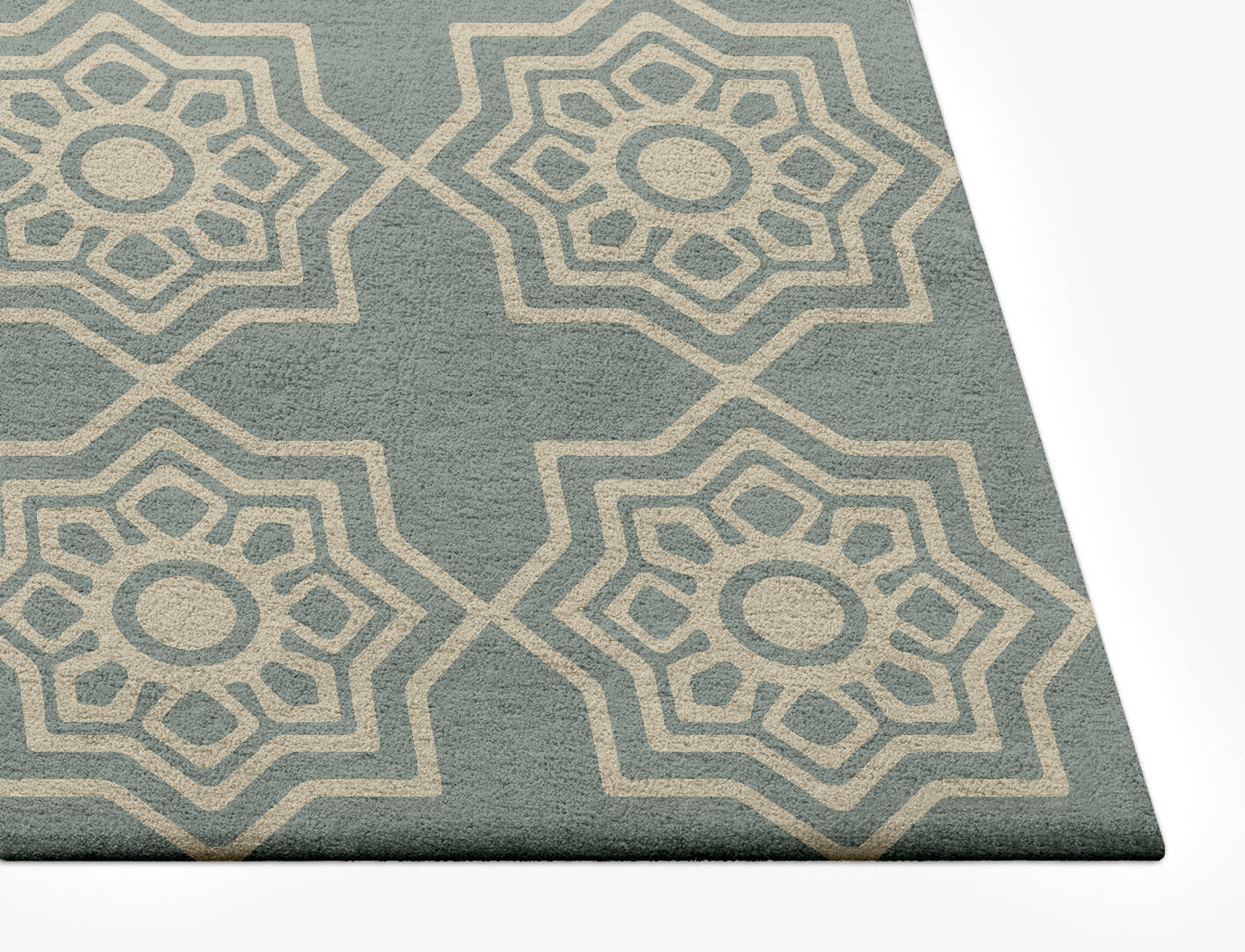 Anthos Blue Royal Rectangle Hand Tufted Pure Wool Custom Rug by Rug Artisan