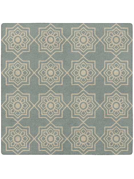 Anthos Blue Royal Square Hand Tufted Pure Wool Custom Rug by Rug Artisan