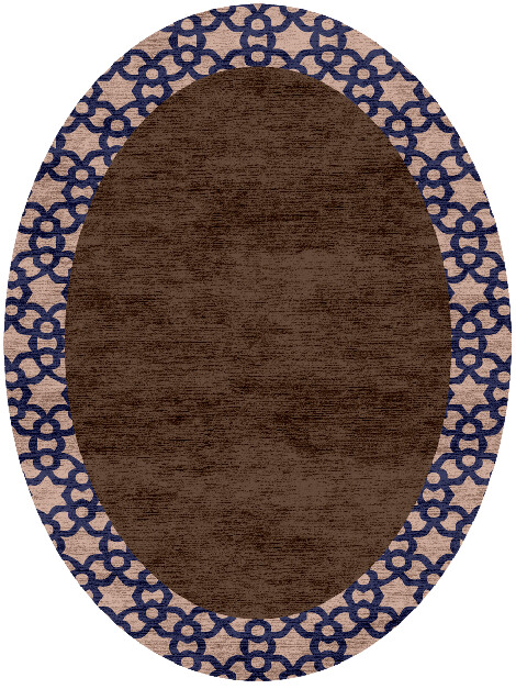Apex Geometric Oval Hand Knotted Bamboo Silk Custom Rug by Rug Artisan
