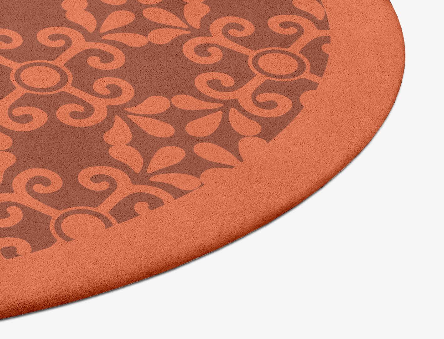 Apricot Geometric Oval Hand Tufted Pure Wool Custom Rug by Rug Artisan