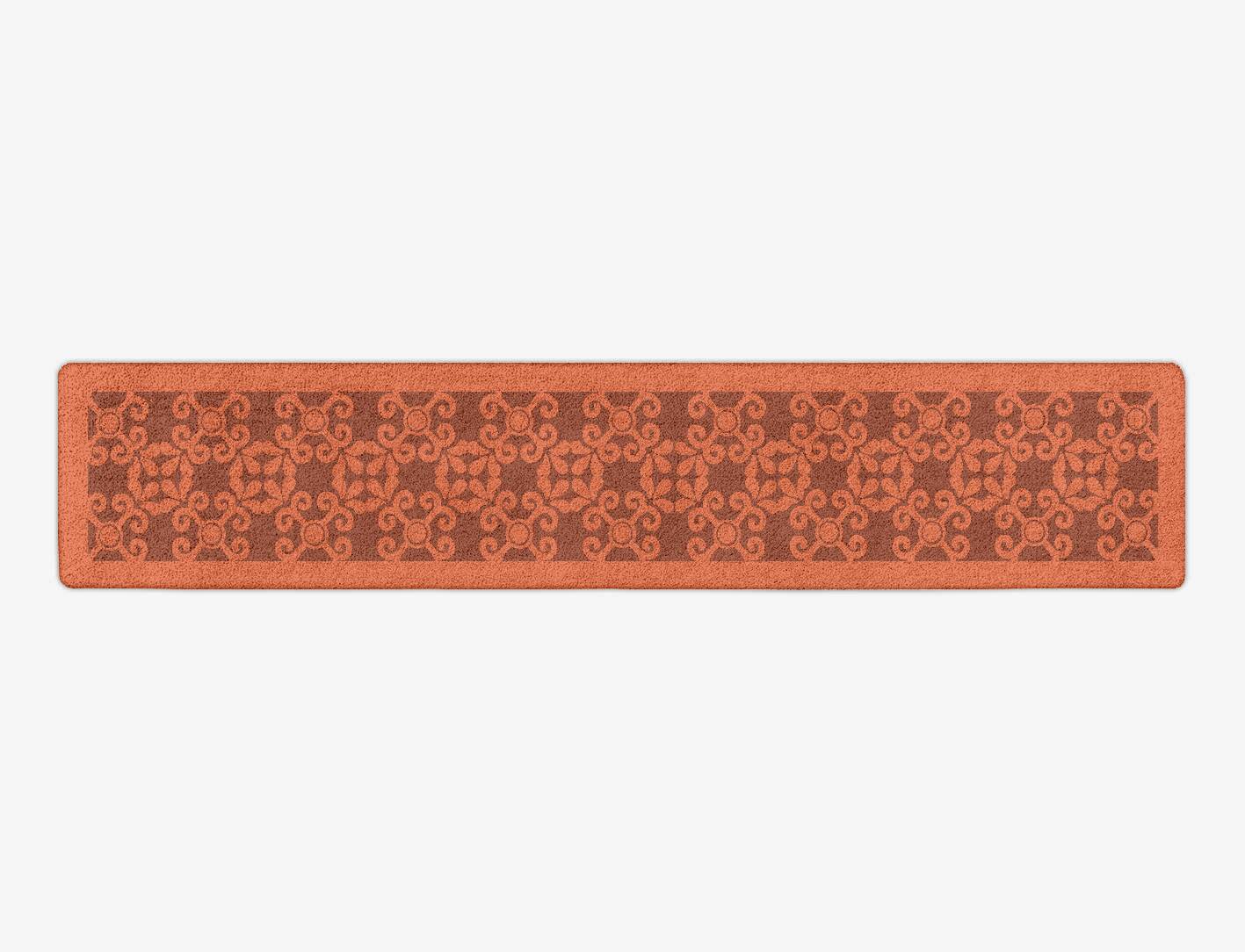 Apricot Geometric Runner Hand Tufted Pure Wool Custom Rug by Rug Artisan