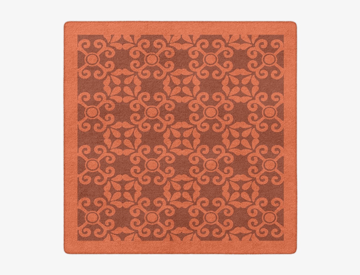 Apricot Geometric Square Hand Tufted Pure Wool Custom Rug by Rug Artisan