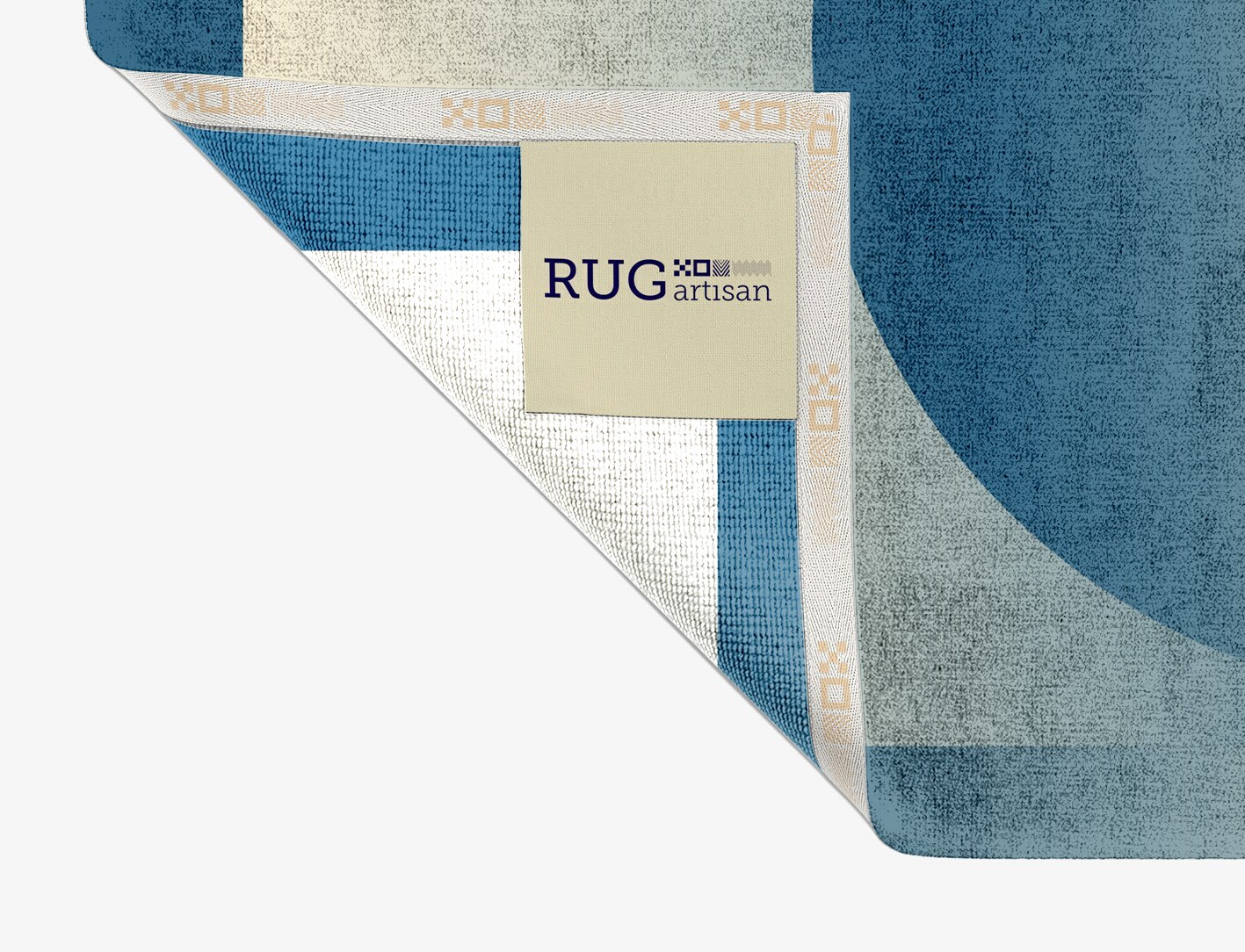 Aqua Ombre Rectangle Hand Knotted Bamboo Silk Custom Rug by Rug Artisan