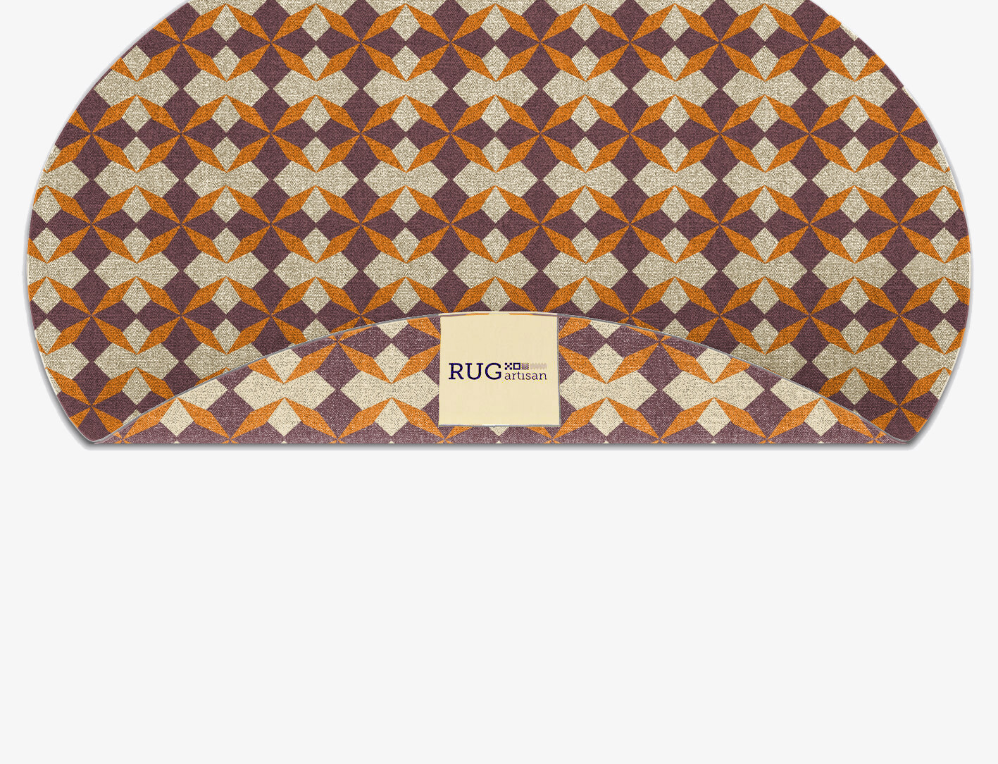 Arabesque Geometric Oval Flatweave New Zealand Wool Custom Rug by Rug Artisan