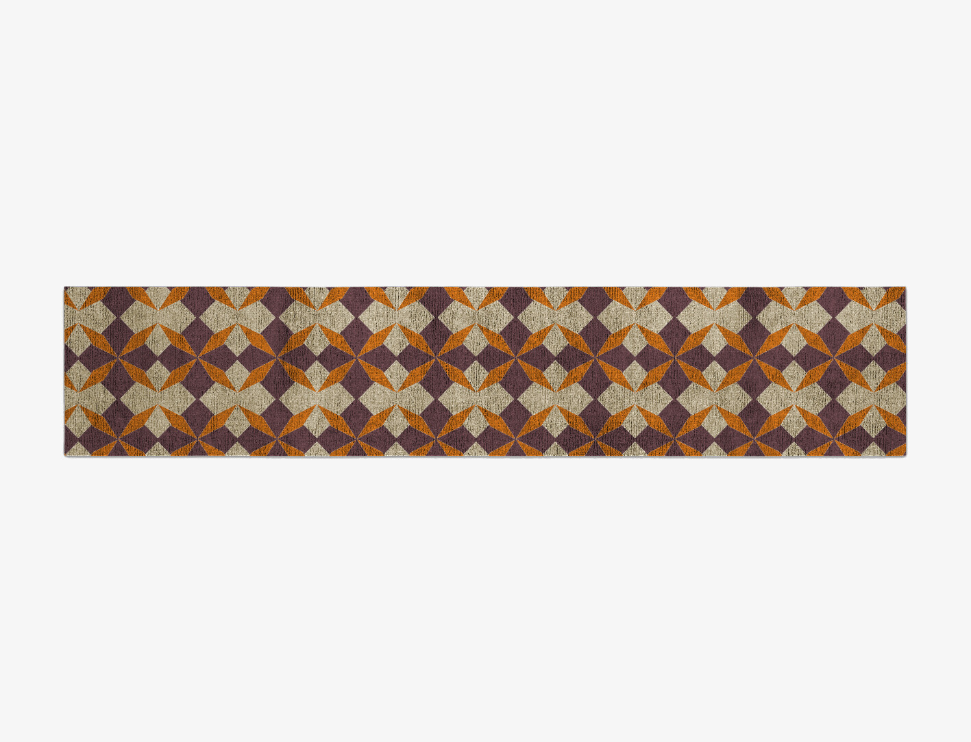 Arabesque Geometric Runner Flatweave Bamboo Silk Custom Rug by Rug Artisan