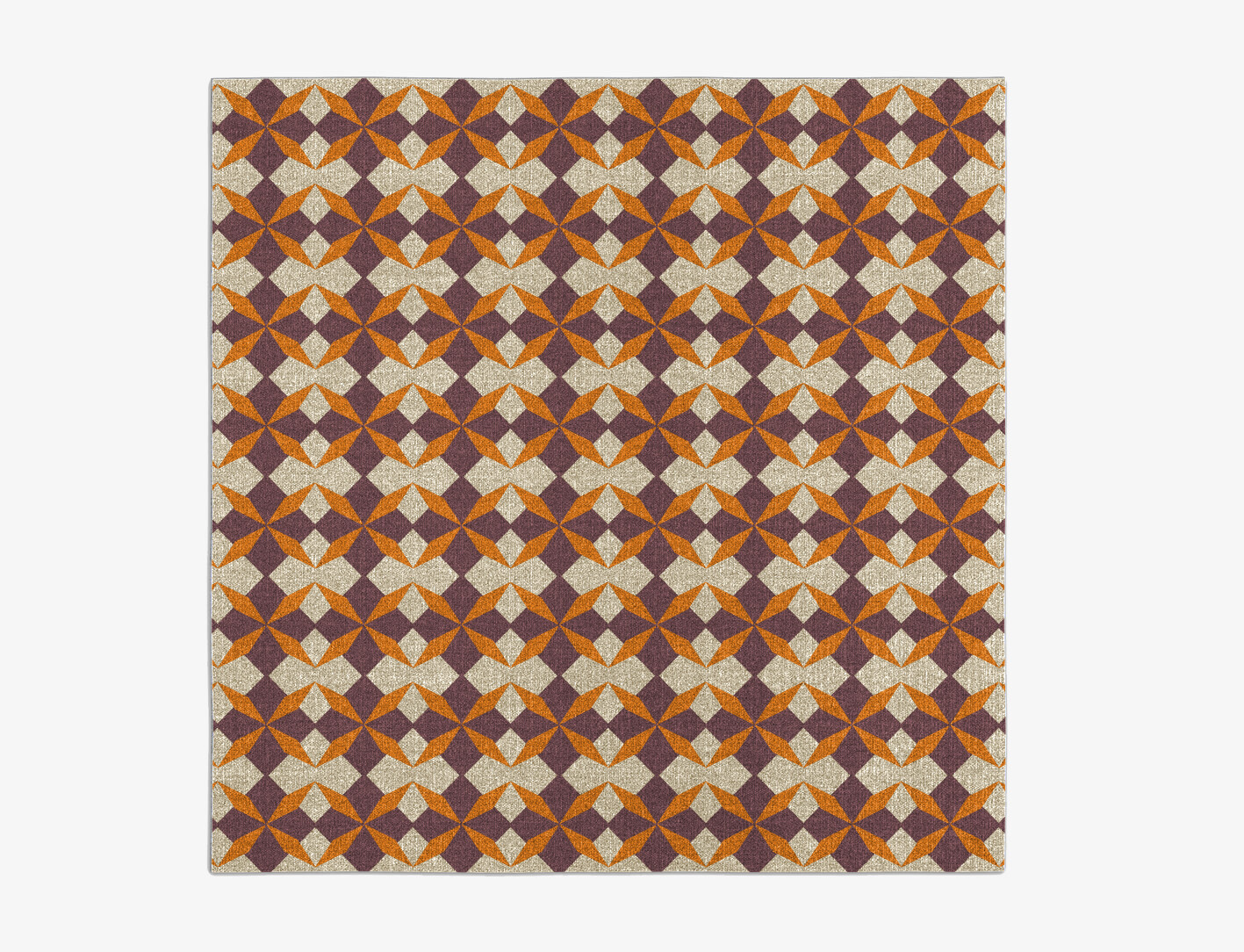 Arabesque Geometric Square Flatweave New Zealand Wool Custom Rug by Rug Artisan