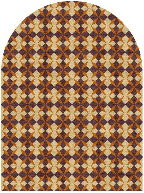 Arabesque Geometric Arch Hand Knotted Tibetan Wool Custom Rug by Rug Artisan