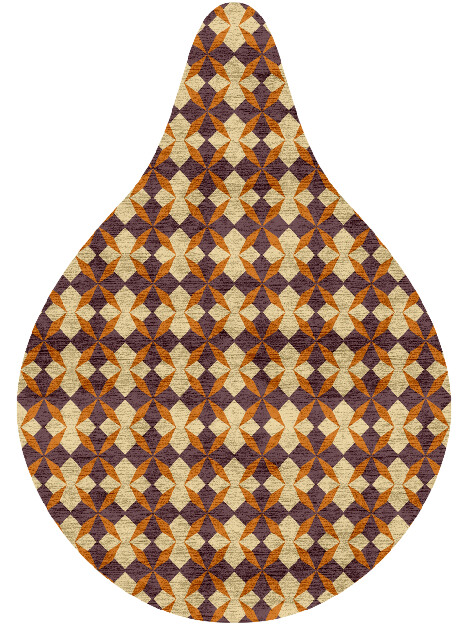Arabesque Geometric Drop Hand Knotted Bamboo Silk Custom Rug by Rug Artisan