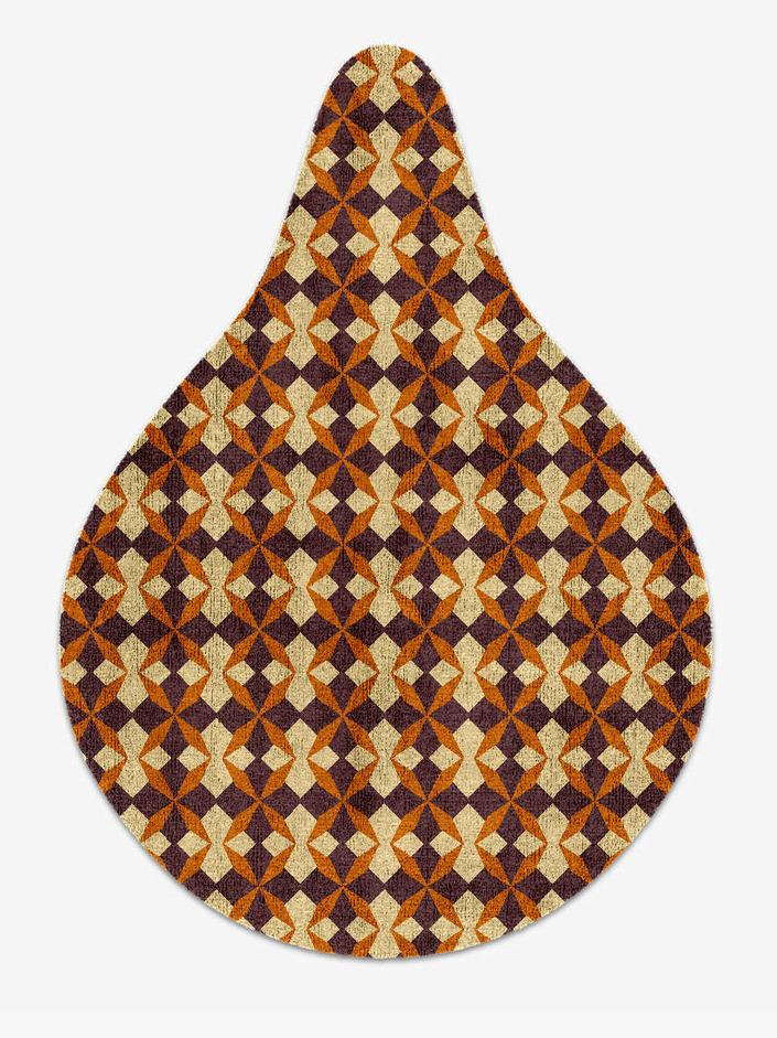 Arabesque Geometric Drop Hand Knotted Bamboo Silk Custom Rug by Rug Artisan