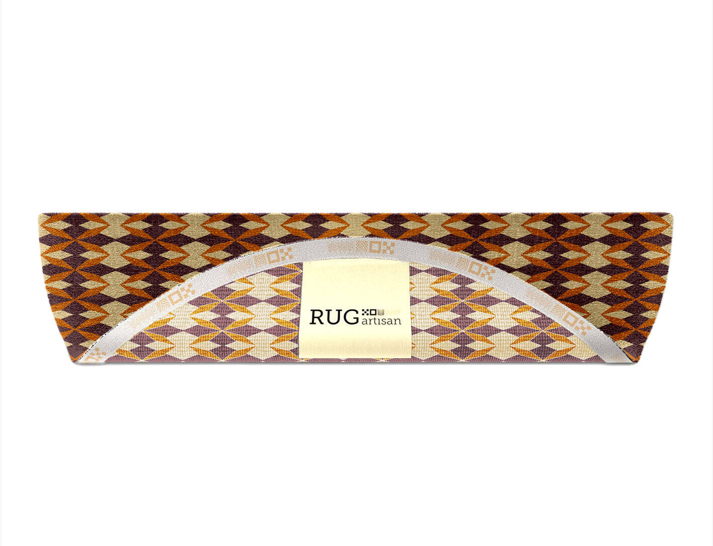 Arabesque Geometric Halfmoon Hand Knotted Tibetan Wool Custom Rug by Rug Artisan