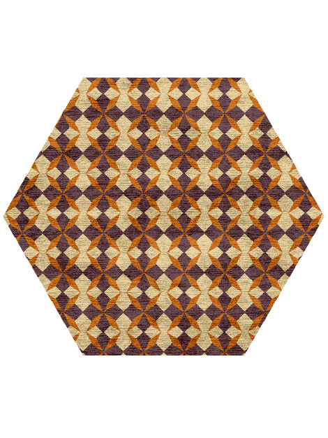 Arabesque Geometric Hexagon Hand Knotted Bamboo Silk Custom Rug by Rug Artisan