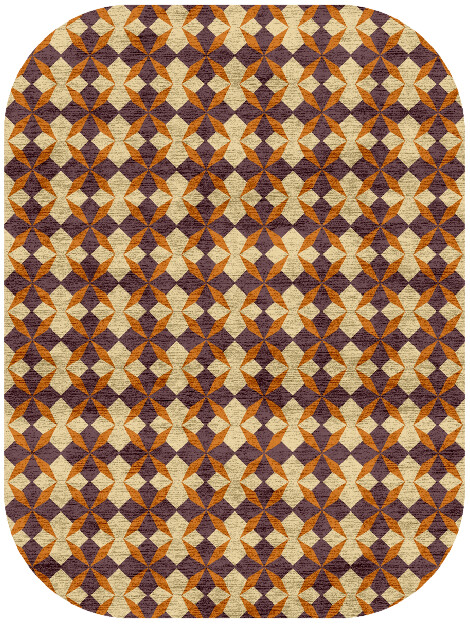 Arabesque Geometric Oblong Hand Knotted Bamboo Silk Custom Rug by Rug Artisan