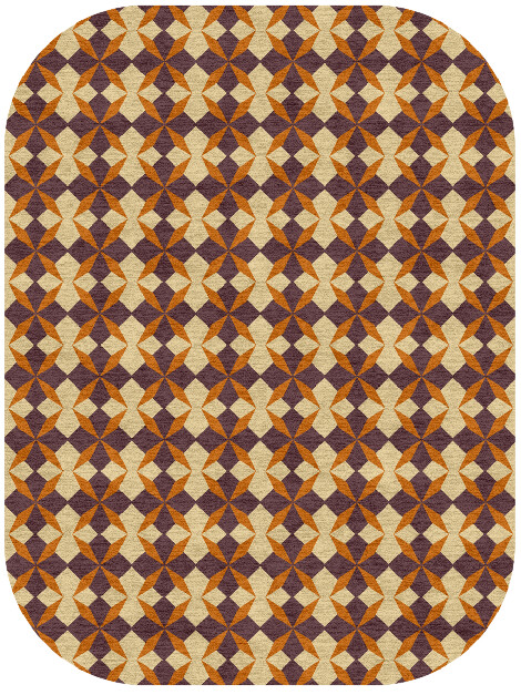 Arabesque Geometric Oblong Hand Knotted Tibetan Wool Custom Rug by Rug Artisan