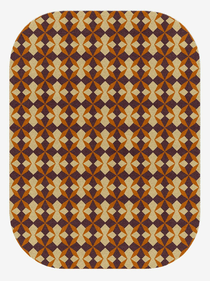 Arabesque Geometric Oblong Hand Knotted Tibetan Wool Custom Rug by Rug Artisan