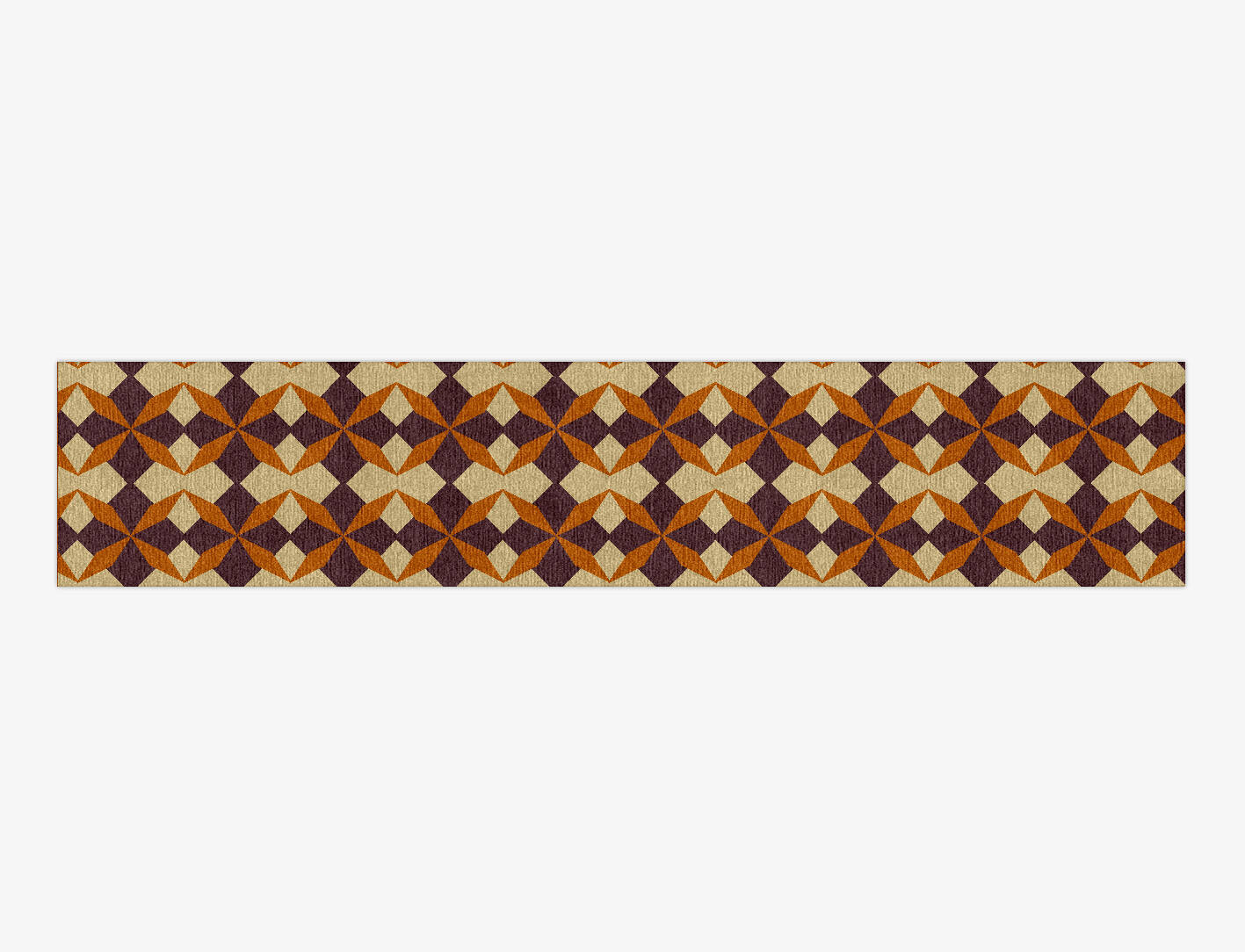 Arabesque Geometric Runner Hand Knotted Tibetan Wool Custom Rug by Rug Artisan