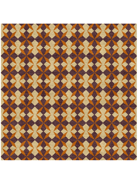 Arabesque Geometric Square Hand Knotted Tibetan Wool Custom Rug by Rug Artisan