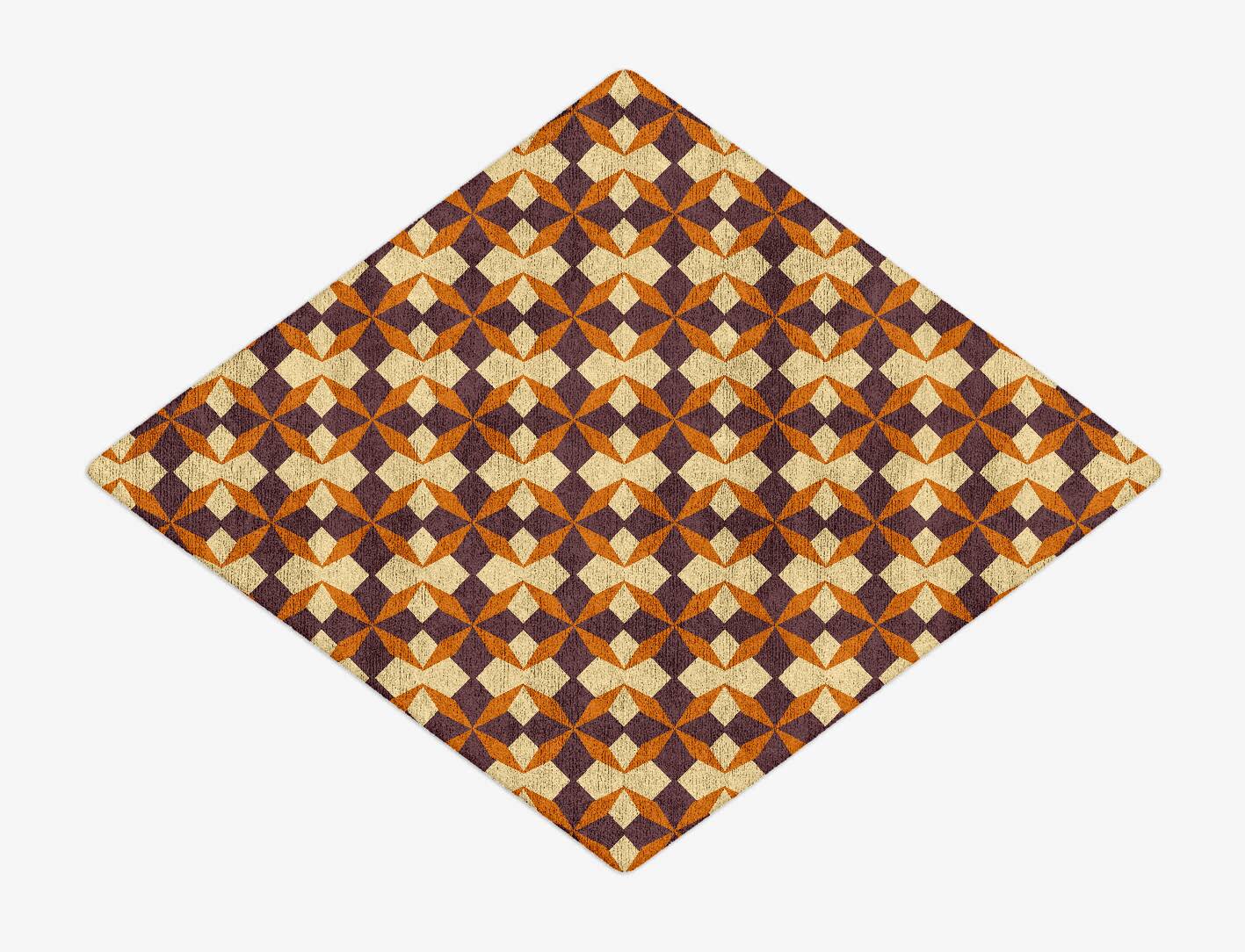 Arabesque Geometric Diamond Hand Tufted Bamboo Silk Custom Rug by Rug Artisan